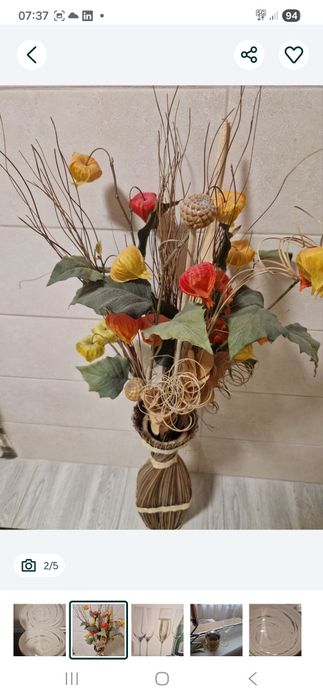 Flori in vază artizanala