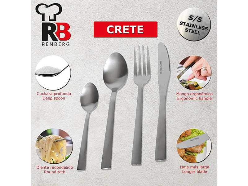 НОВИ! Прибори за хранене Renberg 24 части мат