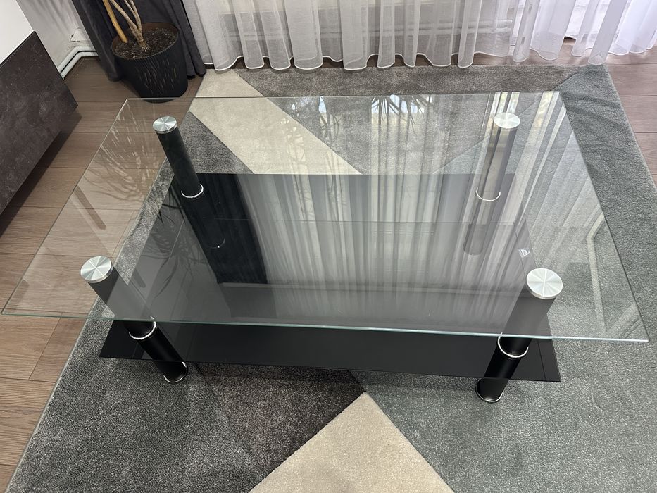 Masa de cafea/living de sticla