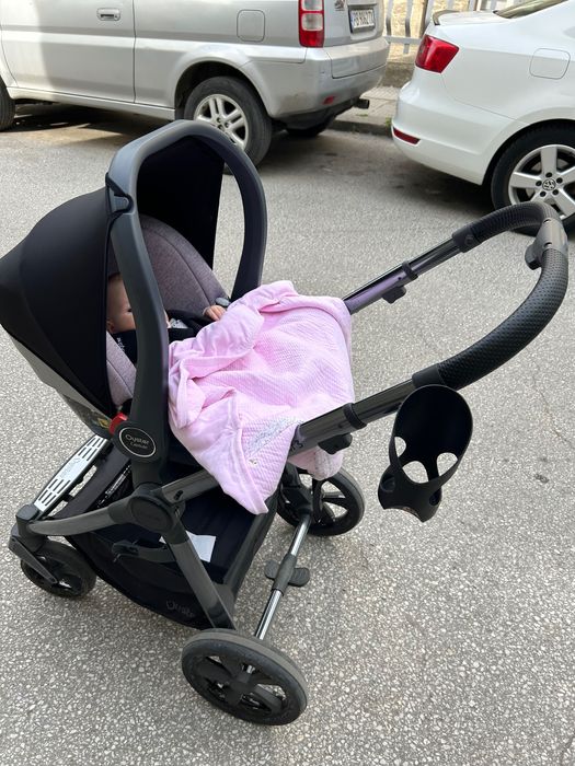 Oyster 3 Количка с два коша, кошница за кола и аксесоари Лавандула