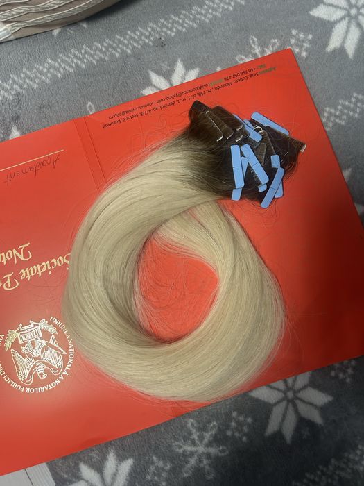 Vand extensii hairtouch 55 cm cu banda tape invizibil