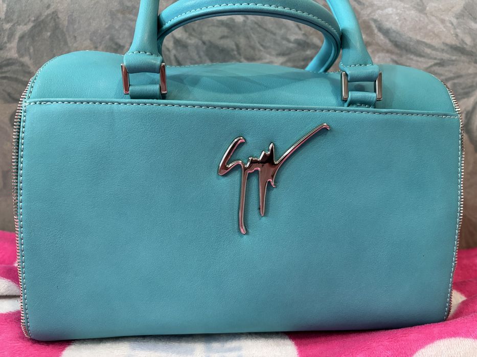 Сумка бирюза на молнии