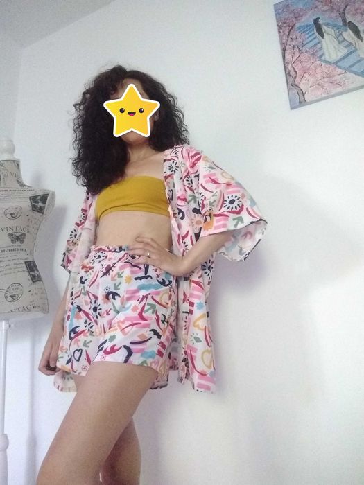 Set kimono +pantalon handmade nou