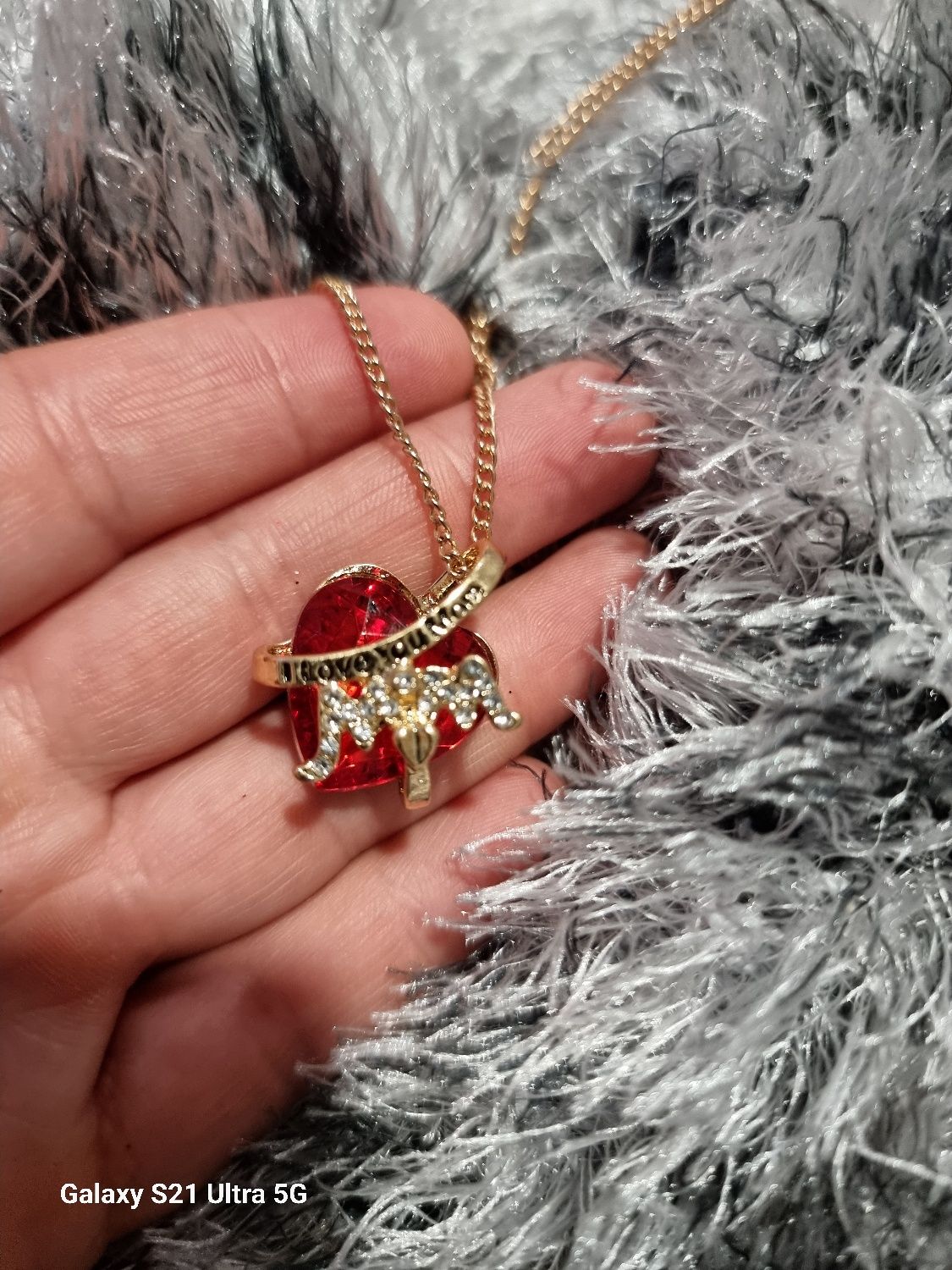 Колие сърце Мама  I Love you Mam подарък за 8 Март