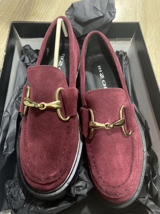 Pantofi dama, piele naturala, rosii, Rizzoli, 36