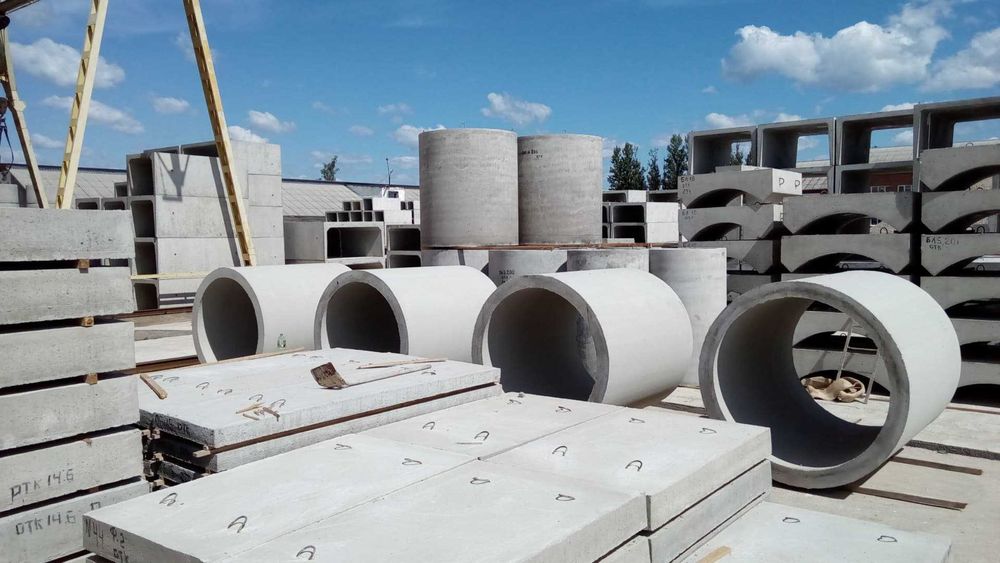 ЖБИ бетонные кольца для септика/лотки арычные/блоки ФБС/плиты перекрыт