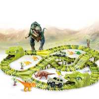 Игровой гибкий трек Dinopark с машинками и динозаврами