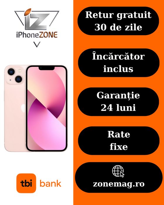 Iphone 13 128GB 100% Grad A Garantie Rate - zonemag.ro