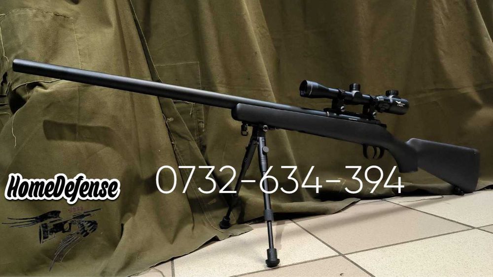 Pusca cu Luneta->AIRSOFT SpecnaArms Mecanism OTEL Putere 8jouli