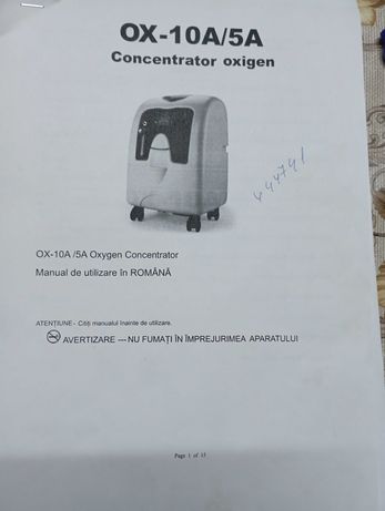 OX -10A/5A. Concentrator de oxigen