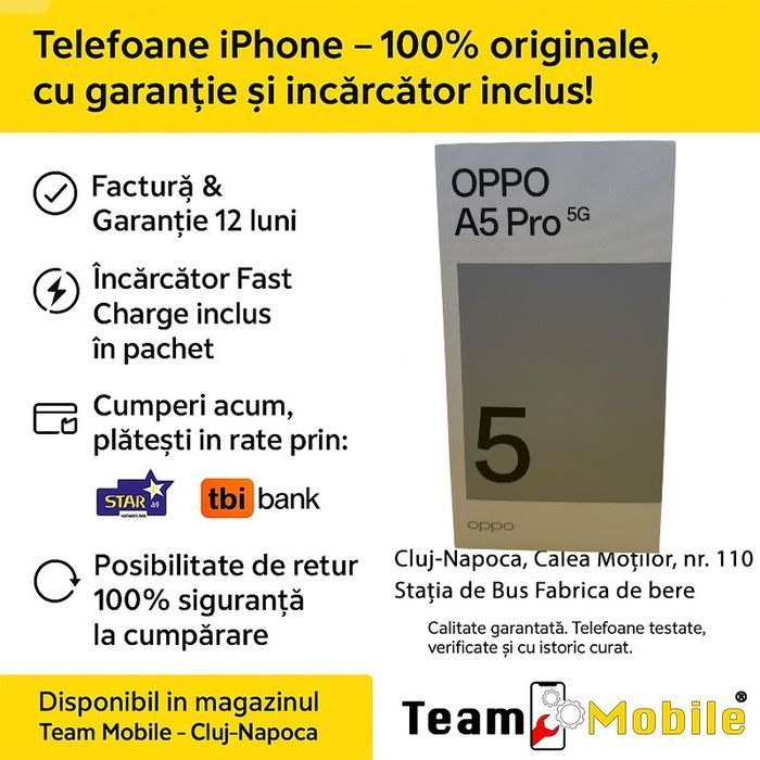 OPPO A5 Pro 5G 8GB Ram 256 GB Sigilat