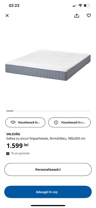 Saltea 180 x 200 Cm Ferma Ikea