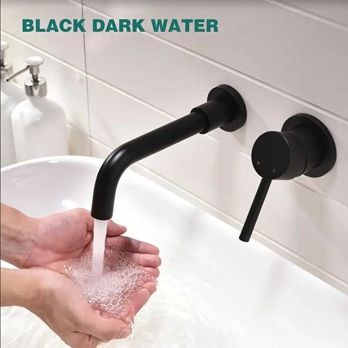 Baterie lavoar incastrata neagra