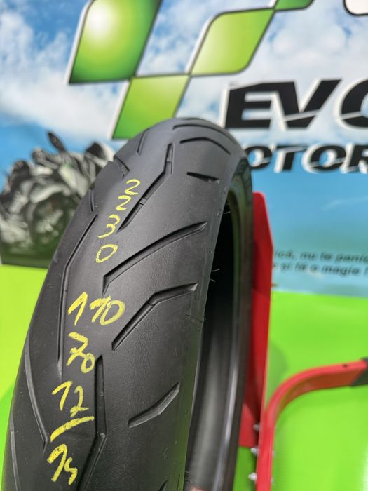 110 70 17 Anvelopa Moto Pirelli Rosso2 Cauciuc Fata C2230