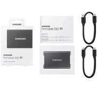 2ТБ Внешний SSD Samsung T7, USB 3.2 Gen 2 Type-C, серый