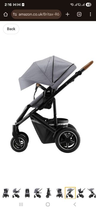 Britax Romer Smile 3 in 1 carucior, scoica/scaun auto, baza isofix
