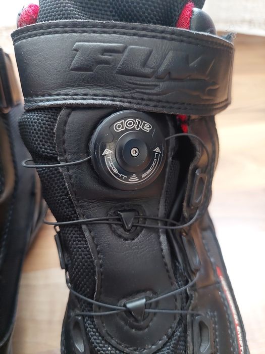 Ghete moto FLM Polo motorrad,piele,marime 43