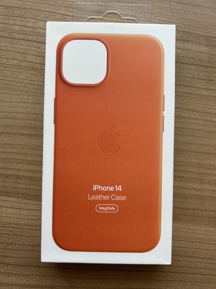 Husa piele naturala iPhone 14 originala Case MagSafe