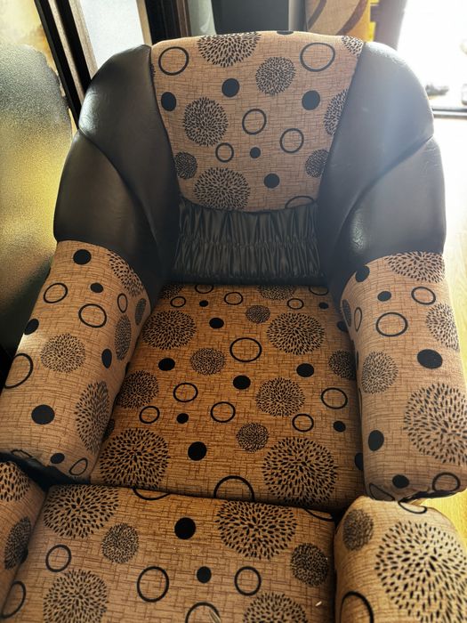 Canapea piele textil si fotolii