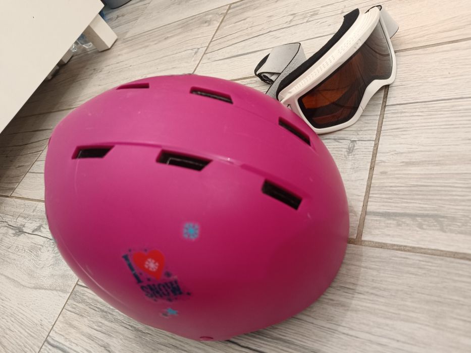 Casca ski,schi fete copii și ochelari schi