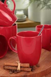 Комплект чаша за кафе 6 броя, Matte Red ( 300 мл )