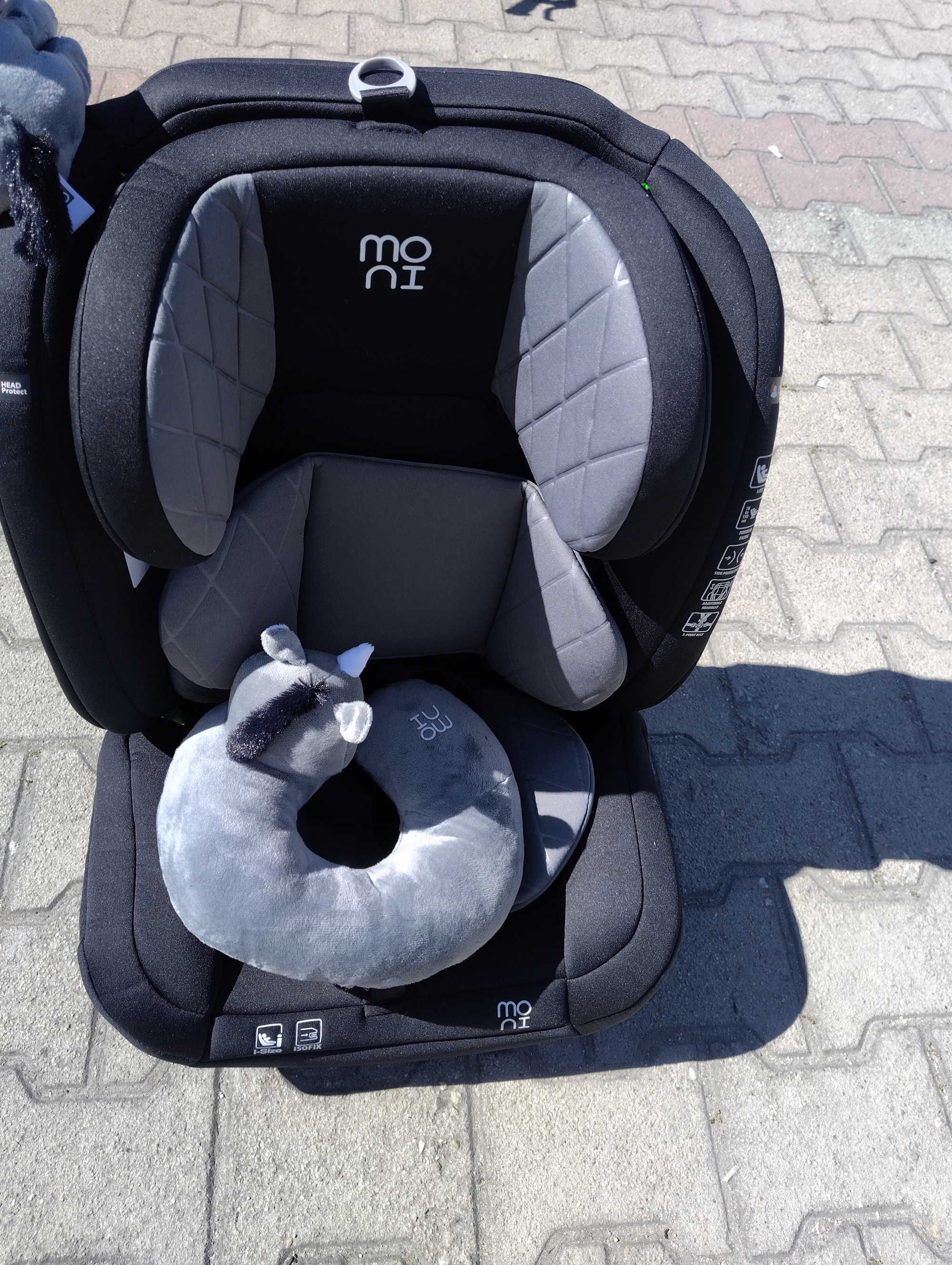 MONI Стол за кола I-SIZE I-SAFE ISOFIX (76-150 см) сив