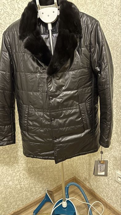 Куртка мужская с норковым воротником