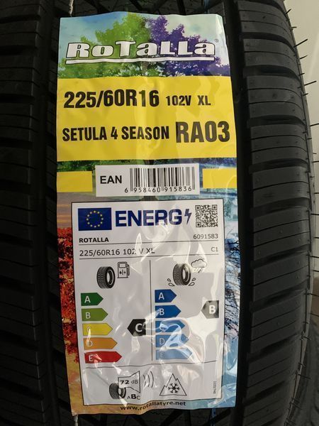 Нови всесезонни гуми ROTALLA SETULA 4 SEASON 225/60R16 102V XL НОВ DOT