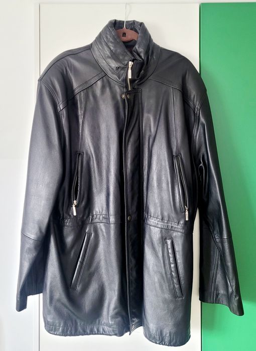 Geaca de piele lunga