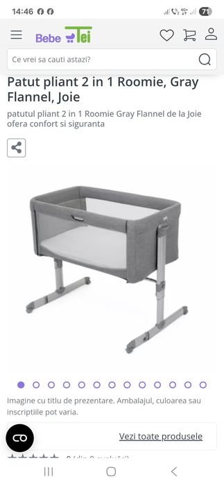 Pătuț pliant 2 in 1 pentru bebeluși