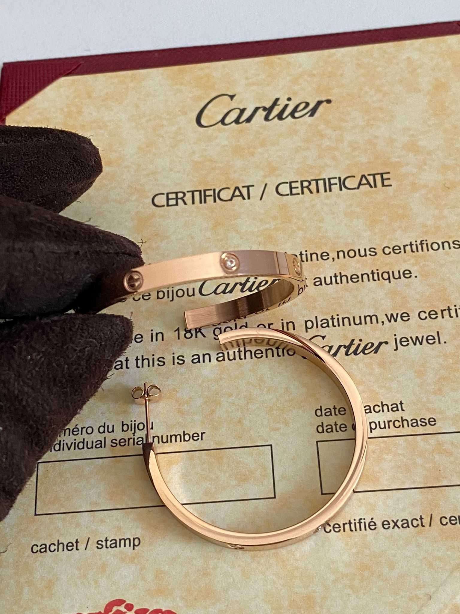 Cercei Cartier LOVE Rose Gold 750 Diamond