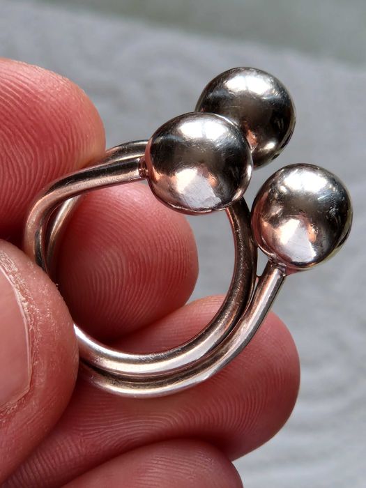 Inel Sculptural din Argint 925 – Design Modern cu Bile din Argint