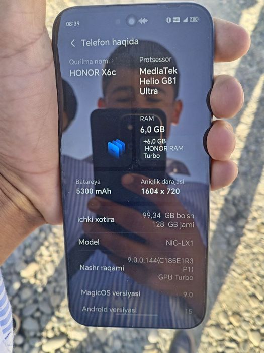 Honor X 6 C ideal hali yangi