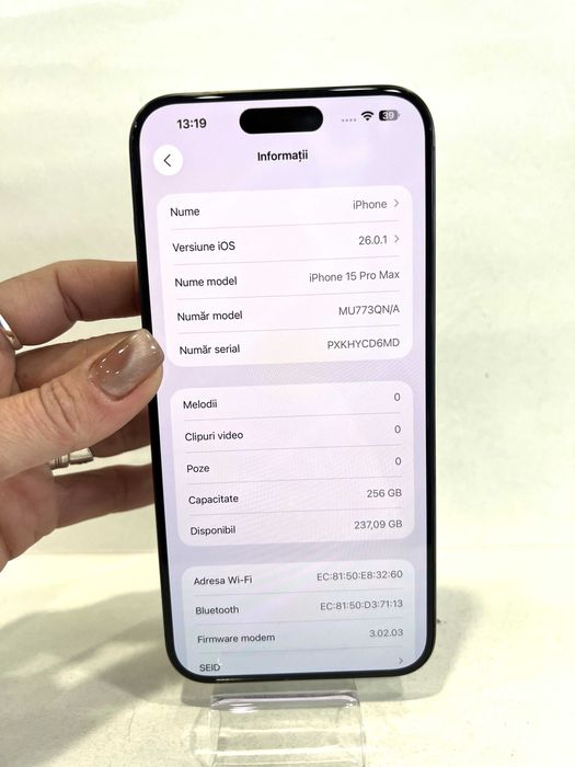 iPhone 15 Pro Max,  Black Titanium, 256GB!