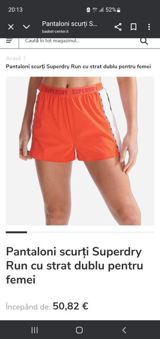 Pantaloni scurți damă SuperDry Run