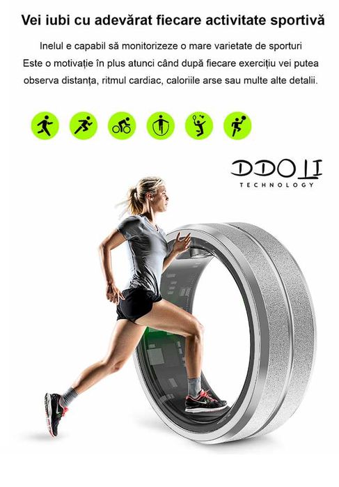 Inel smart inteligent DDOLI®, ultra-usor 2.9g, NOU, sigilat.