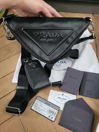 Prada triangle pochette crossbody