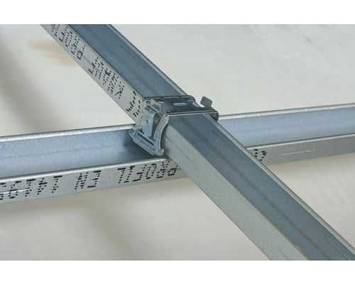 Piesa ancorare dubla (incrucisare) profil CD 60 rigips (gips carton)