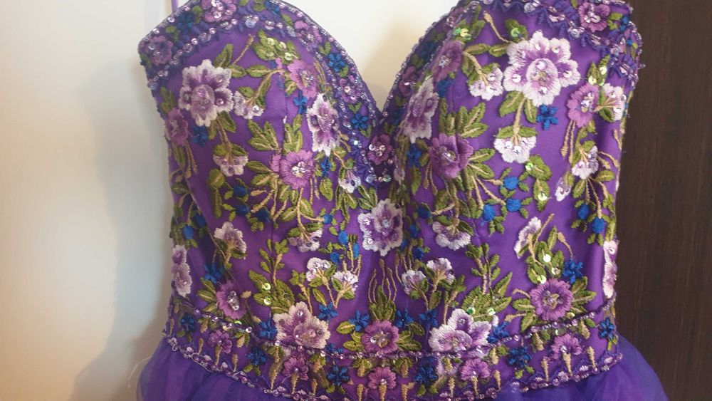 Rochie de ocazie MORI LEE mov cu corset