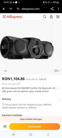 JVC Boomblaster cu defect fezic arata bine