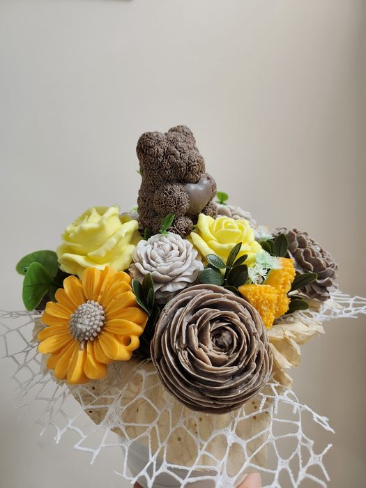 Букет от сапунени цветя