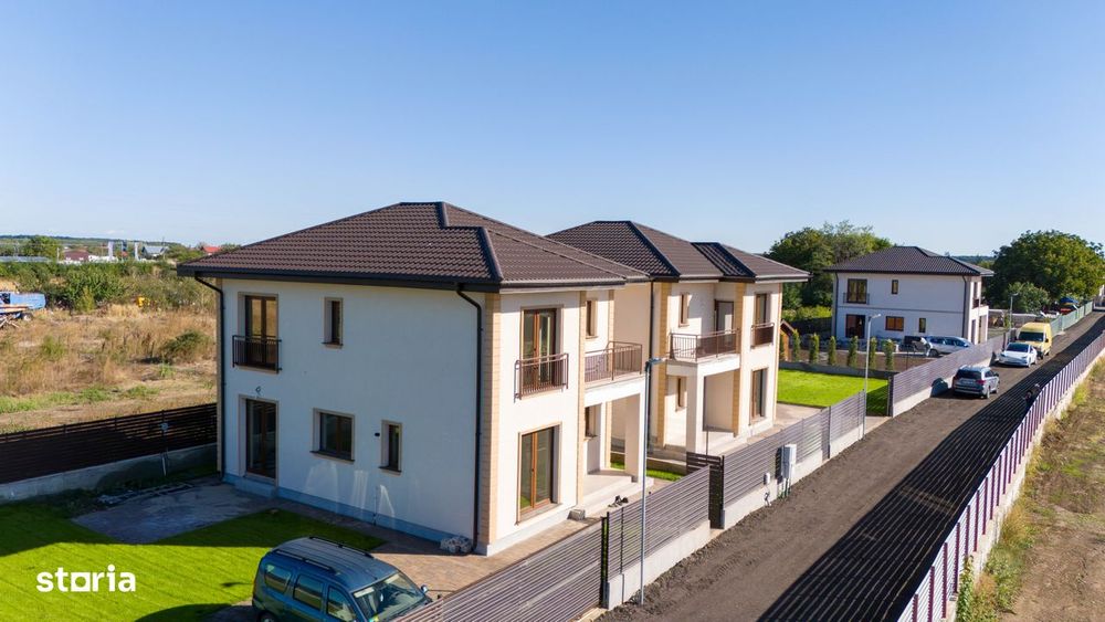 Proiect Aleea cu Tei, 5 vile la cheie, curte amenajata