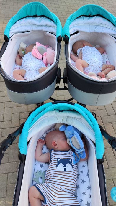 Se vinde cărucior pentru tripleți 3 in 1