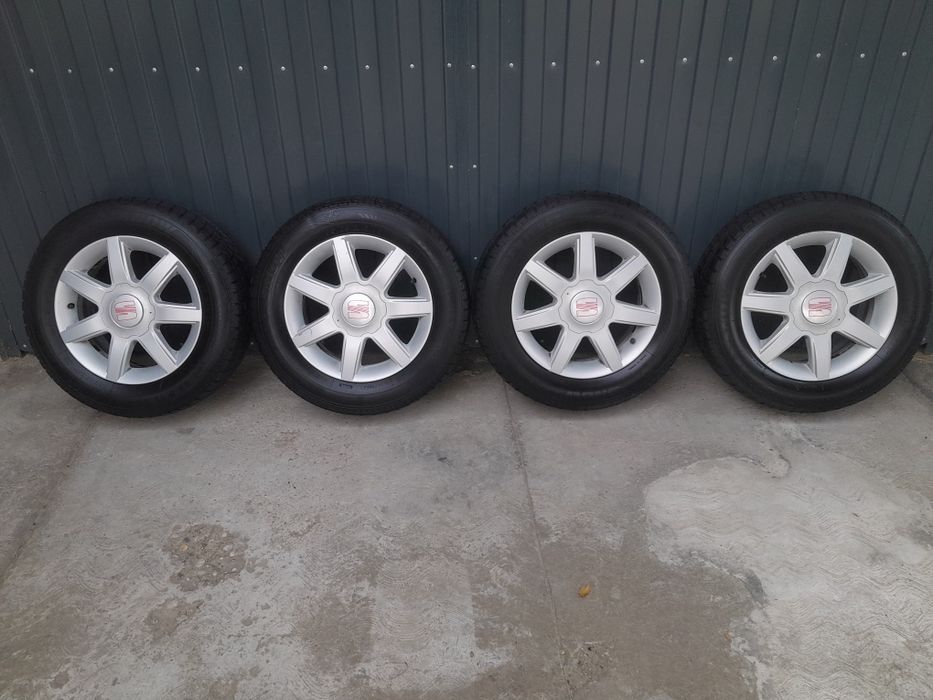 Jante aliaj 15 inch 5/100 cu anvelope de iarnă 195 65 15