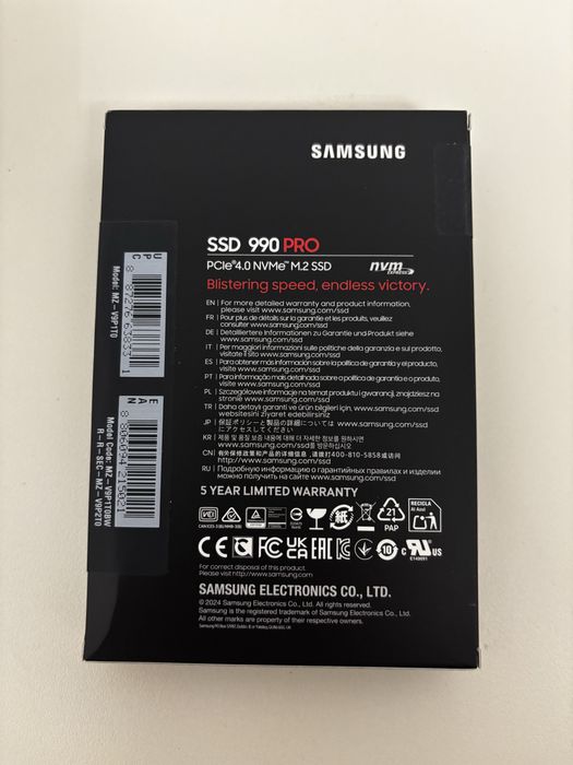 SSD Samsung S990PRO 1TB !Чисто ново!