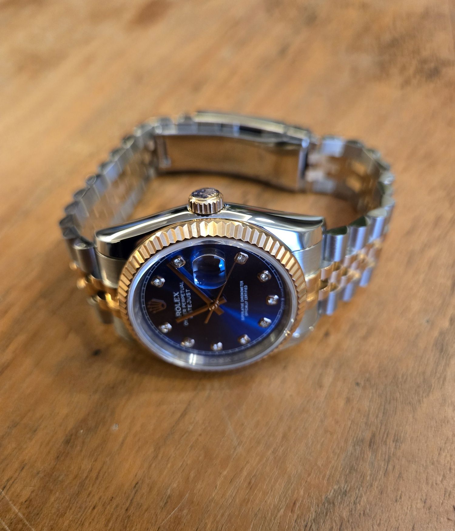 Rolex datejust blue