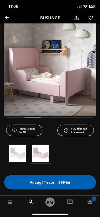 Pat copii Ikea Busunge roz