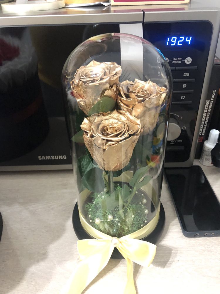 Trandafiri criogenat auriu 17-20-25 cm