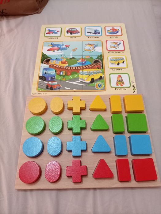 Детски дървени пъзели.2 броя