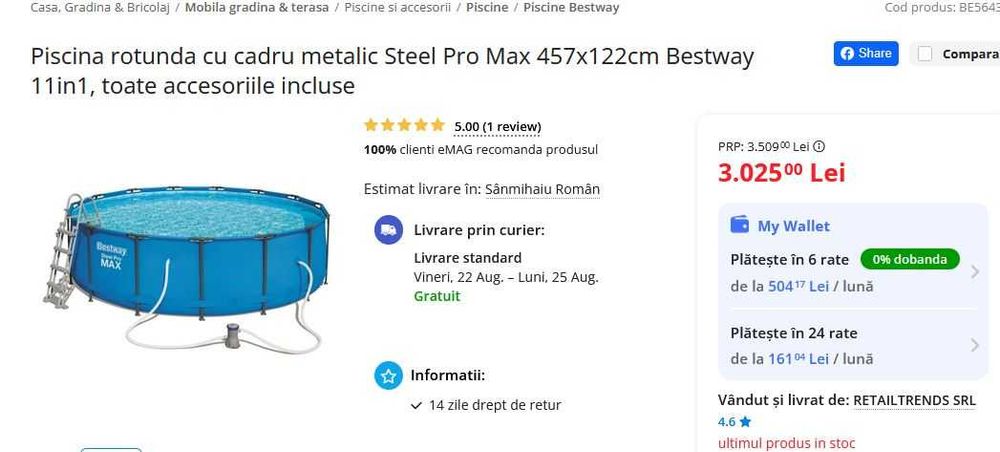 Piscina rotunda mare